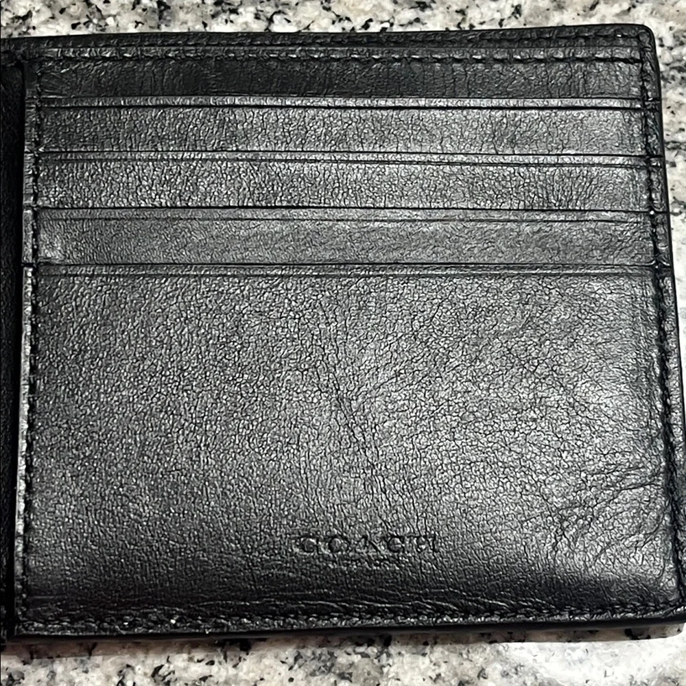 Coach New York Terrain Bifold Wallet Chalk new leather perfed Men’s